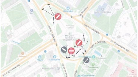 В Пензе на 38 часов перекроют подъезды к памятнику Победы