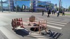 На Суворова провалился асфальт на месте работ полугодовой давности