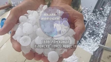 В Колышлейском районе с неба посыпался град размером с камень
