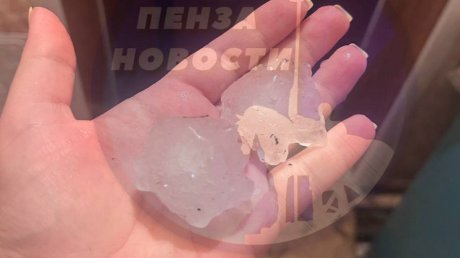В Колышлейском районе с неба посыпался град размером с камень