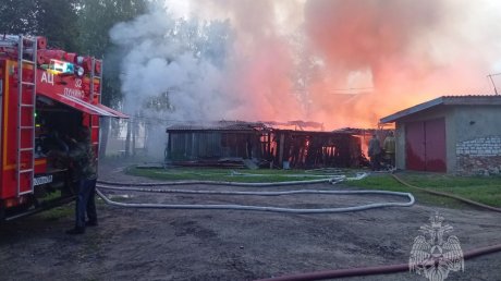 Ночной пожар в поселке Лунино: сгорели машина и мотоцикл