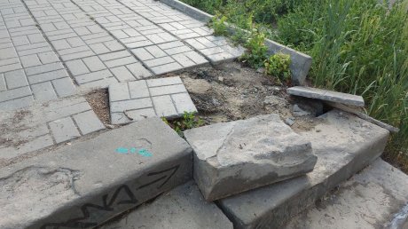 Пензенцы ждут обновления лестницы у остановки «Детская библиотека»