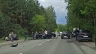В Сети появились кадры жесткого ДТП в районе Ахунского переезда