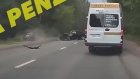Момент ДТП в районе Ахунского переезда попал на видео