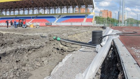 Ремонт стадиона «Первомайский» отстает от графика