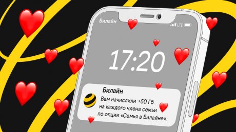 Российские семьи поделились полумиллиардом Гб в сети Билайна
