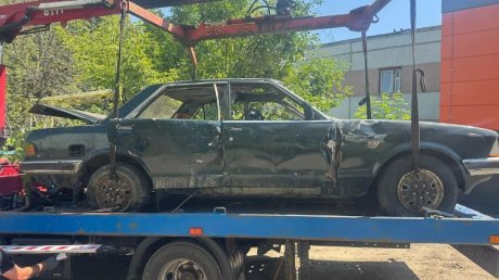 С ул. Онежской в Пензе убрали Ford, скрывавшийся за ветками