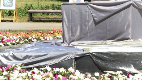 Памятник Лермонтову в Пензе не успели отремонтировать к празднику