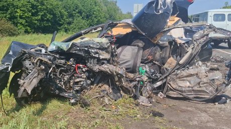 Погибли двое: опубликованы кадры с места ДТП в Нижнеломовском районе