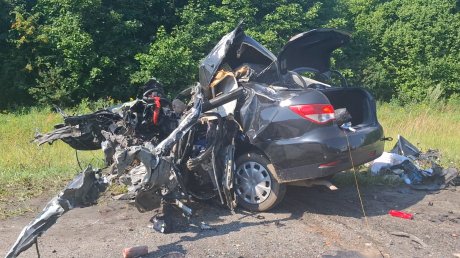 Погибли двое: опубликованы кадры с места ДТП в Нижнеломовском районе