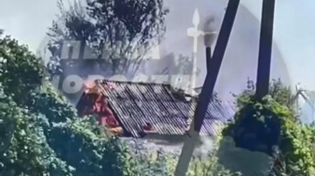 В селе Старое Демкино пожар уничтожил постройку