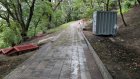На Тропе здоровья в Пензе монтируют четвертую лестницу