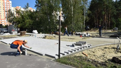 Ход благоустройства сквера «Семейный» проверили