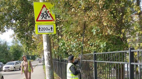 В Пензе коммунальщики улучшают видимость дорожных знаков