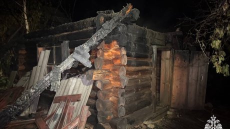 В Сосновоборске сгорел сарай с автомобилем