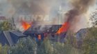 Крупный пожар в Маньчжурии: огонь охватил расселенный дом
