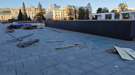 В Пензе продолжается консервация главного фонтана