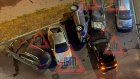 «Машины в кашу»: на пр. Победы случилось массовое ДТП на парковке