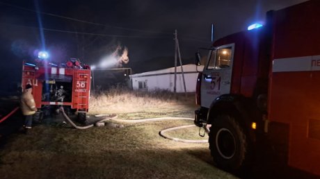 На улице Октябрьской в Никольске загорелся дом