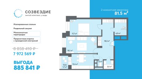 Квартира недели в «Созвездии»: максимально быстрое новоселье