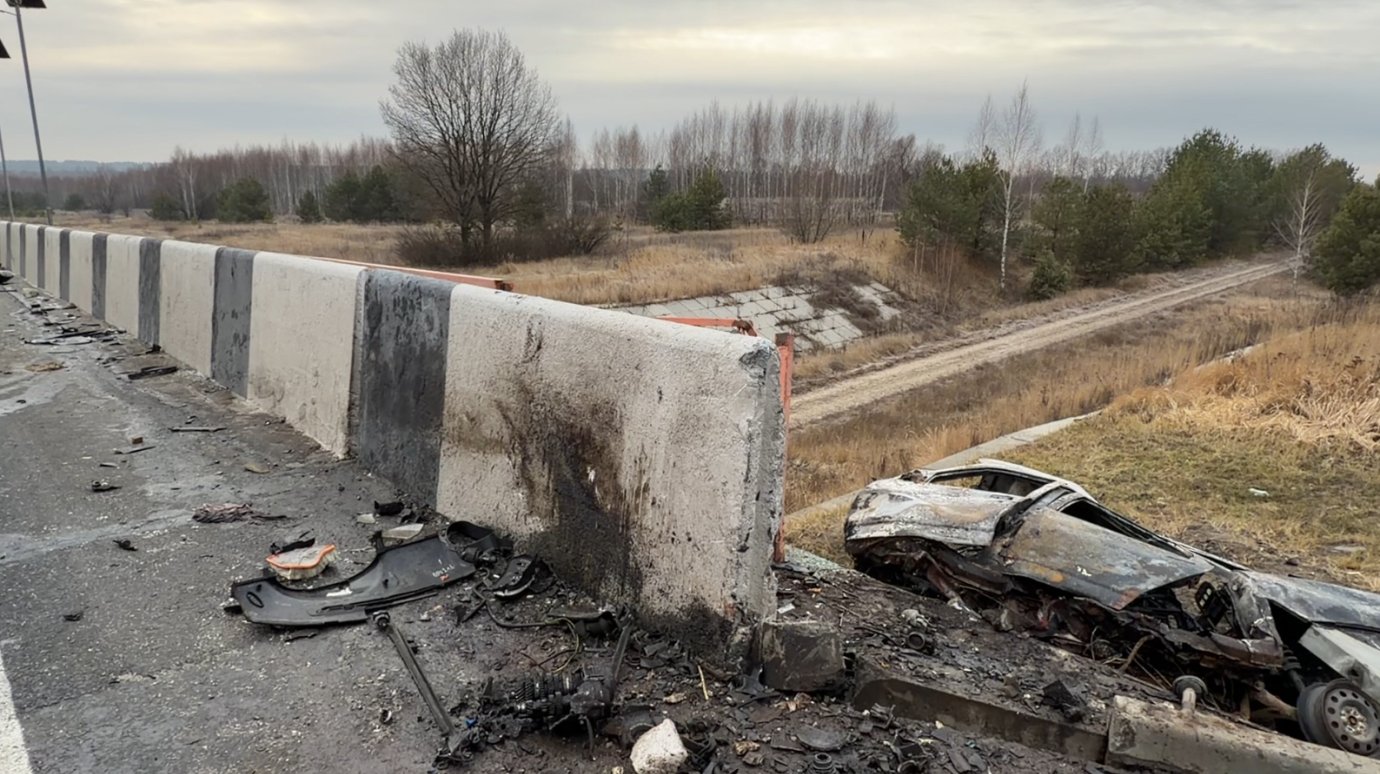 Опубликованы новые кадры с места смертельного ДТП под Городищем