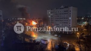 На ул. Окружной в Пензе сгорела крыша трехквартирного дома