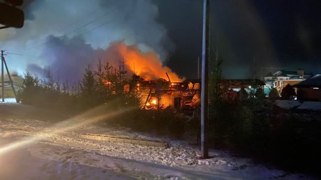 В Пензенском районе огонь уничтожил частный дом