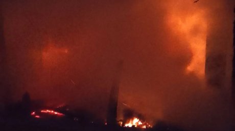 В селе Чаадаевка Городищенского района огонь уничтожил баню