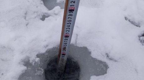 В Пензе измерили толщину льда на Суре в районе ГПЗ