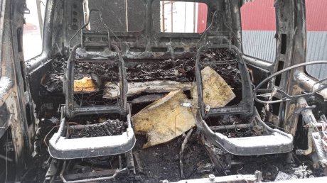 В Кузнецке огонь полностью уничтожил два автомобиля