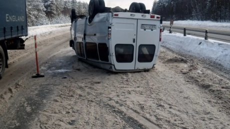 На трассе М-5 рядом с селом Архангельским перевернулась «Газель»
