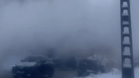 Улицу Комсомольскую в Пензе заволокло паром