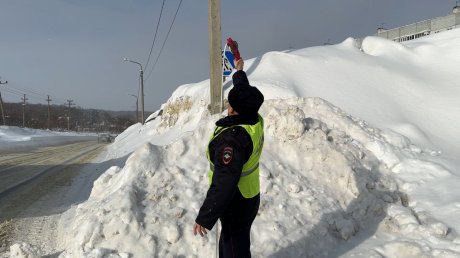Госавтоинспекция измерила высоту сугробов у переходов в Пензе