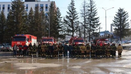 В спортивном магазине Кузнецка потушили условный пожар