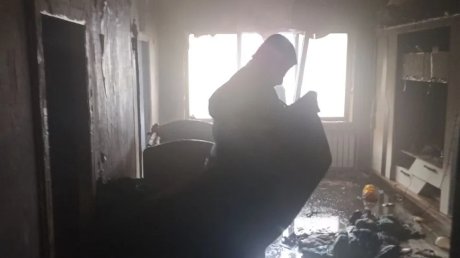 В селе Чаадаевка загорелся деревянный жилой дом