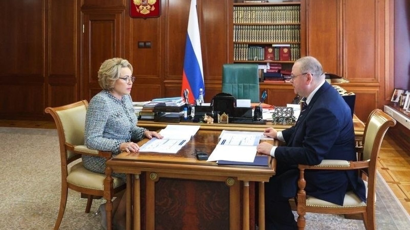 Губернатор поблагодарил Валентину Матвиенко за поддержку региона