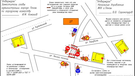 В Пензе перекрыли участок улицы Зарубина