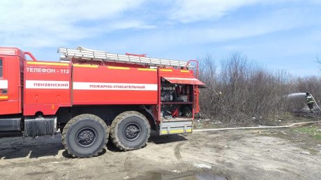 В Пензенском районе потушили вспыхнувший недалеко от трассы мусор