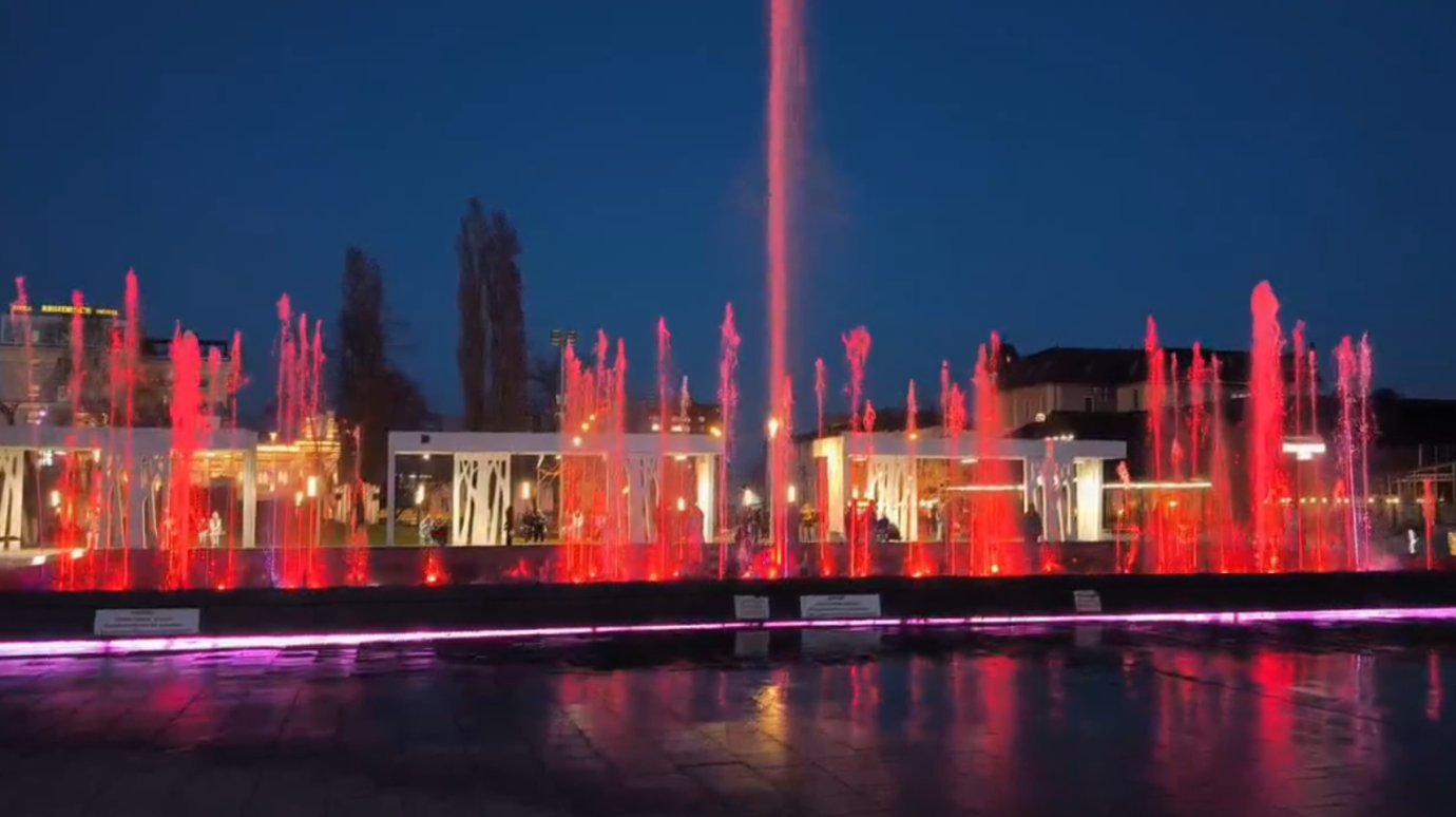 В Пензе провели пробный запуск главного фонтана