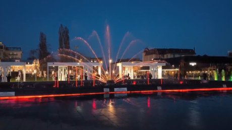 В Пензе провели пробный запуск главного фонтана