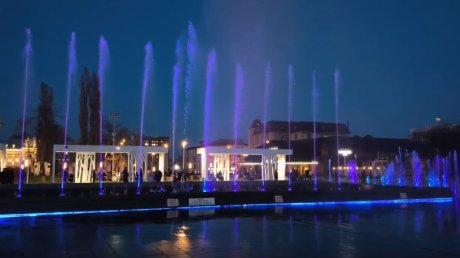 В Пензе провели пробный запуск главного фонтана