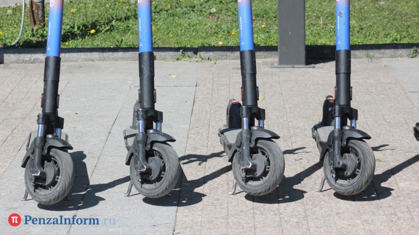 В Пензе места проката самокатов выделят специальной разметкой