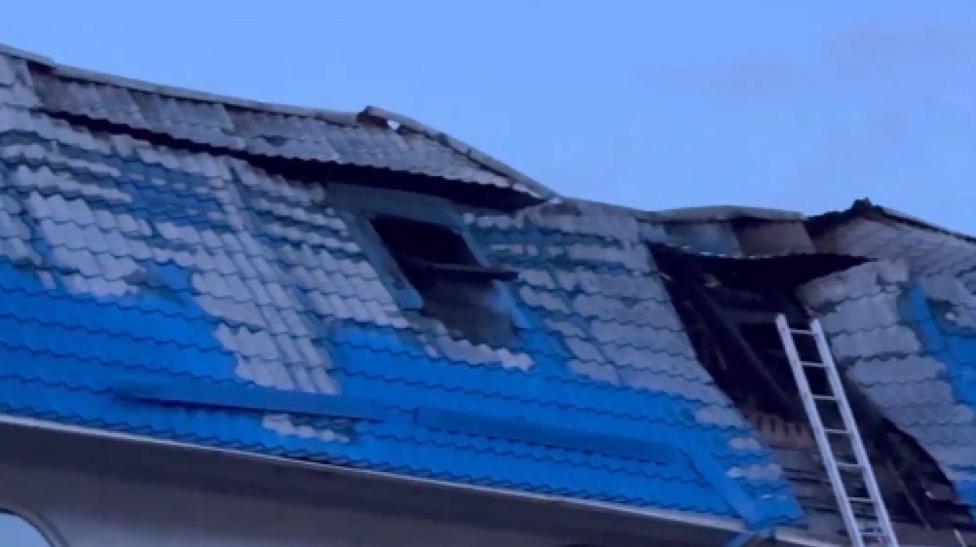 Появились кадры с места серьезного пожара в Засечном