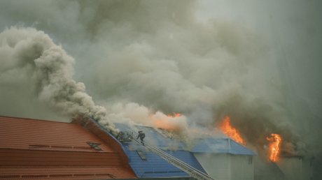 Появились кадры с места серьезного пожара в Засечном