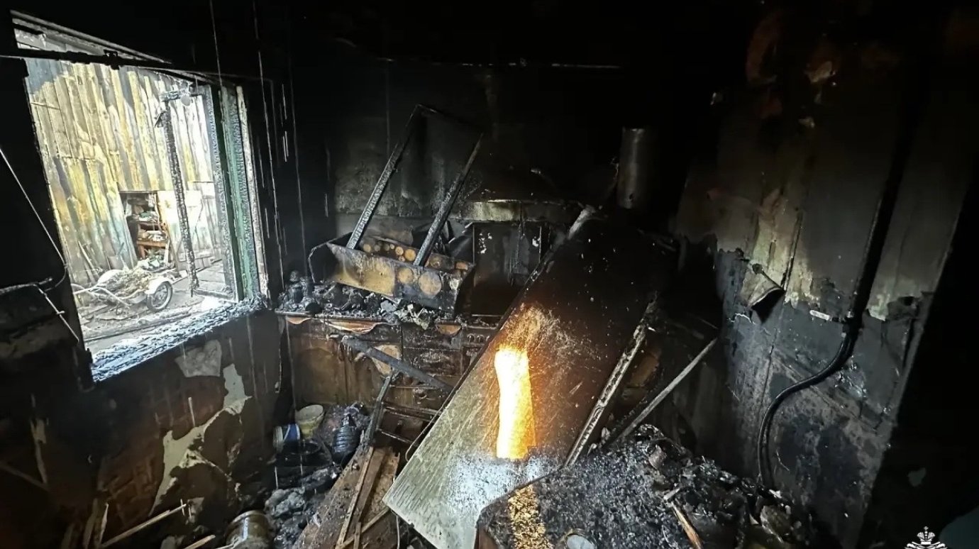 В Кузнецком районе сгорели дом и надворные постройки
