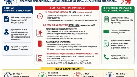 Обнародован подробный алгоритм действий при угрозе во время ЕГЭ