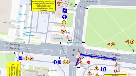В Пензе перекроют участок дороги на улице Суворова