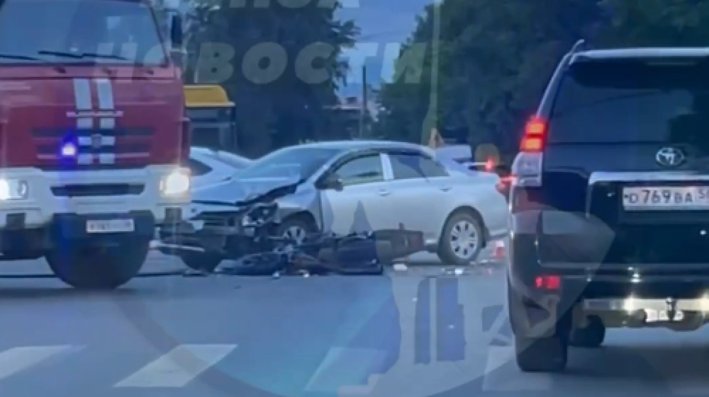 В Пензе в ДТП в районе автовокзала пострадал мотоциклист