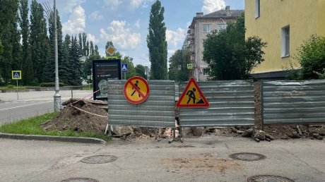 На проспекте 30-летия Победы в Заречном перекрыли тротуар