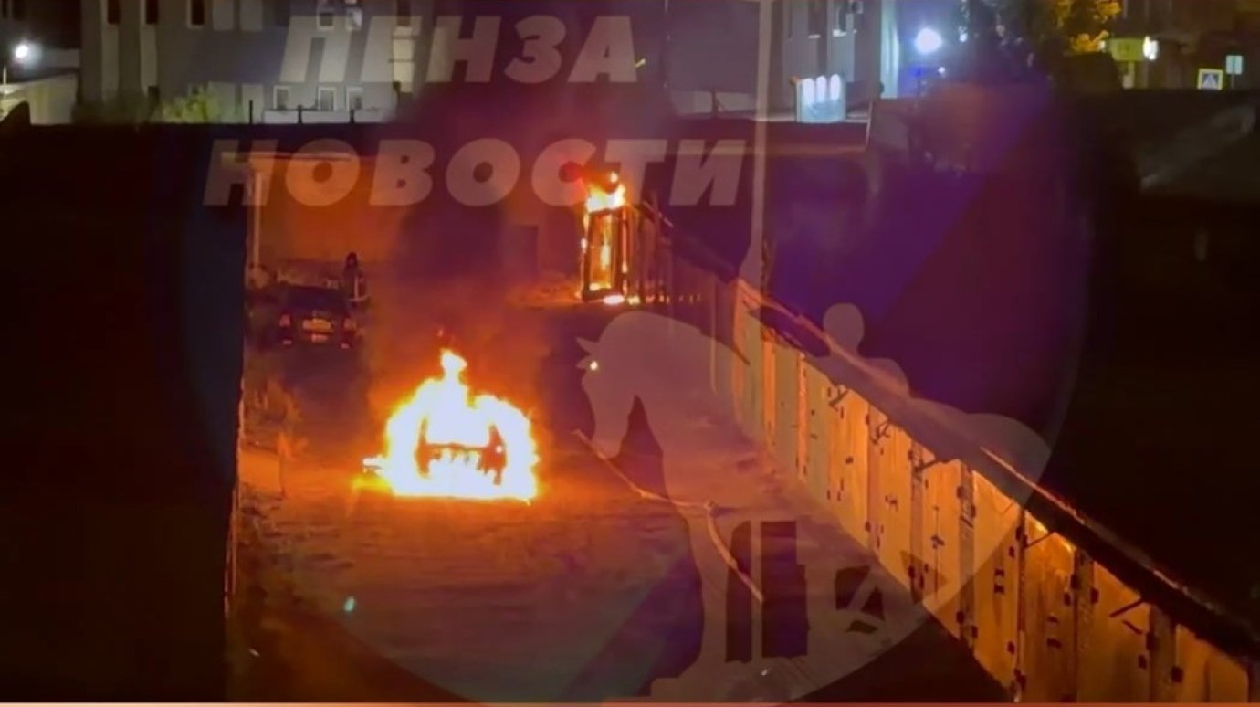 При пожаре на улице Пугачева в Пензе пострадал молодой мужчина